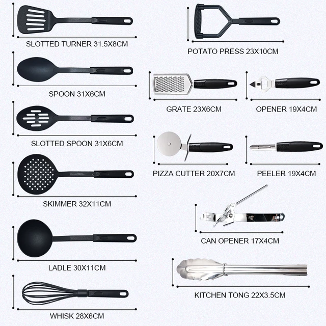 7/13PC Heat Resistant Nylon Cookware Set Nonstick Cooking Tools Kitchen &  Baking Tool Kit Utensils Spoon Turner Accessories - Price history & Review, AliExpress Seller - VEICA Official Store