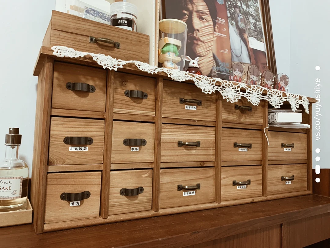 デスクトップ組織手作り木材多く小引き出しキャビネット Aliexpress Home Garden
