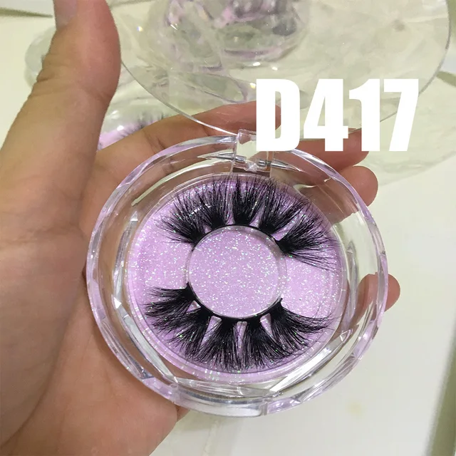 BossGirl Lashes False Eyelashes Natural Long 22mm 20mm 3D 5D Real Mink Handmade Lightweight Comfortable D414 D417 round