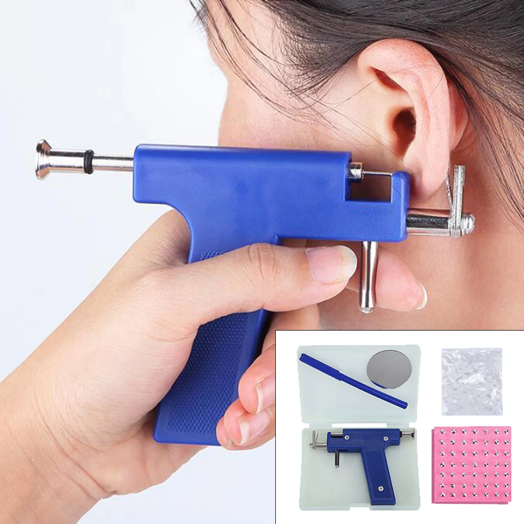 1Set Ear Nose Navel  Gun Kit Tool Men Earring Studs DIY Findings