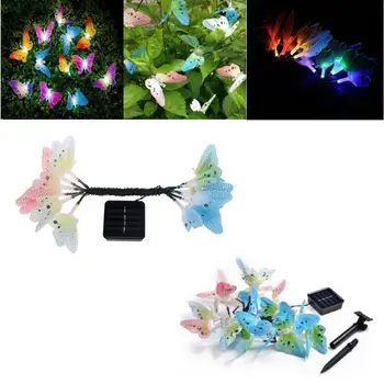 

LED Optical Fibre Solar Butterfly Light String Festival Home Garden Decoration