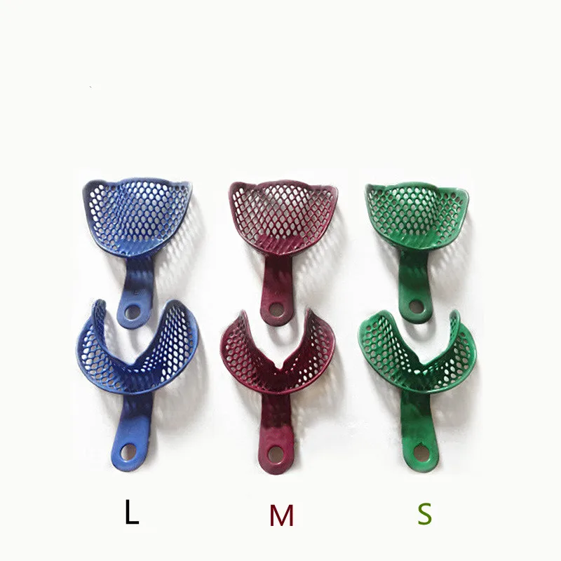 Dental Impression Trays PlasticSteel Teeth Holder Edentulous Jaw
