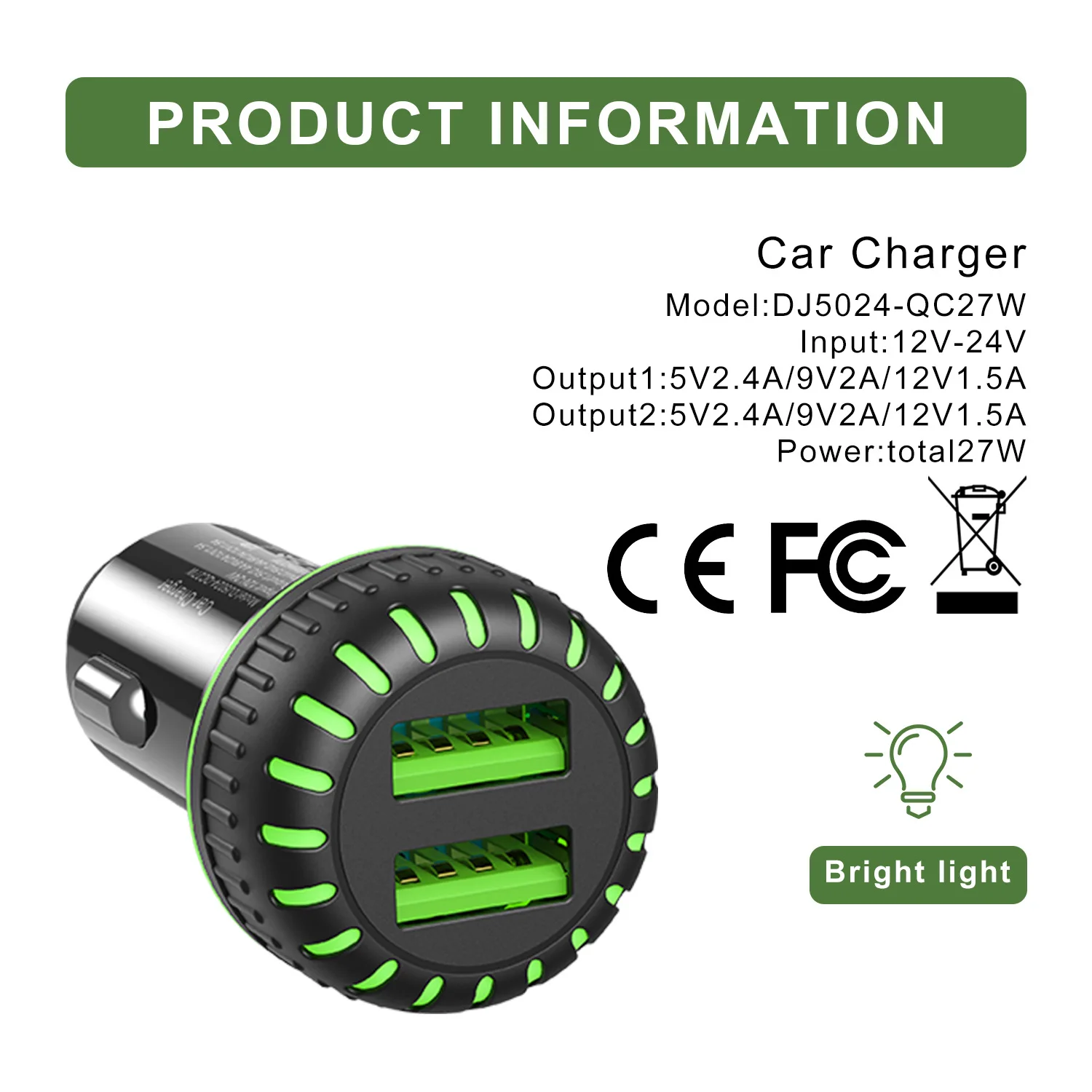 QC 3,0 быстрое зарядное устройство для автомобиля 1 USB выход Тип C вход зарядное устройство для телефона для huawei IPhone 11 Pro 11Pro Max быстрое зарядное устройство