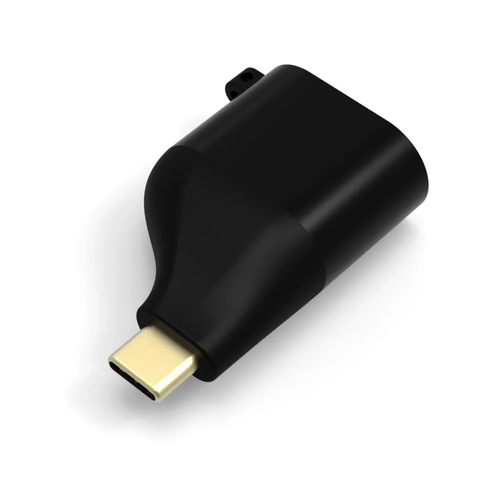 Тип C к VGA 4K 60Hz адаптер Usb C к Vga конвертер мужчин и женщин с брелок стиль черный