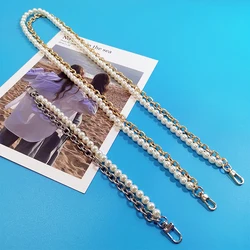 Pearl Bag Chain All-match Bag Accessories Metal Bag Chain Shoulder Bag Strap Double Chain Bag Strap Stylish Double Accessories