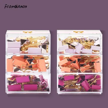

Creative Printing Color Binder Clip Large Metal Pink Clips Diary Office Accessories Folder Stationery Set School Supplies