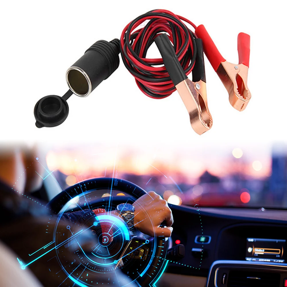 Cigarette Lighter Battery Clip-on Car Socket 50A 18AWG Adapter Pump Cord with Clamp 2019 | Автомобили и мотоциклы