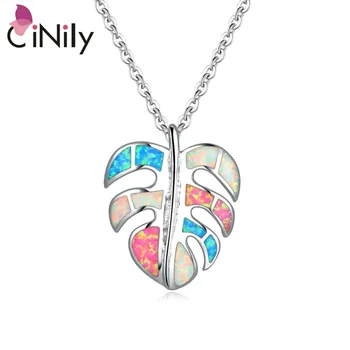 

CiNily Created Blue White Pink Fire Opal Silver Plated Wholesale Hot Sell Fashion for Women Jewelry Pendant 1" OD5031