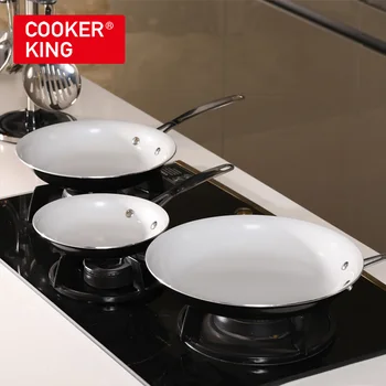 

COOKER KING Ceramic Frying Pan, 20/26/30cm, Cookware Set, Nonstick Pans, Saucepan, Induction Cooker, Washer Safe