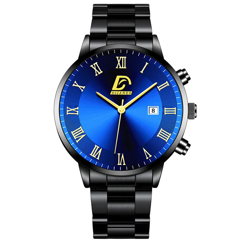 2022 Fashion Mens Gold Stainless Steel Watches Luxury Minimalist Quartz Wrist Watch Men Business Casual Watch relogio masculino 