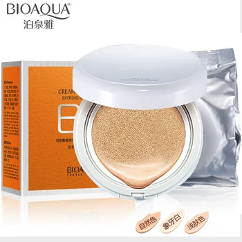 

BIOAQUA Air Cushion BB&CC Cream Foundation Wet Powder Concealer Whitening Moisturizing Brighten Sunscreen Bare Makeup 15g