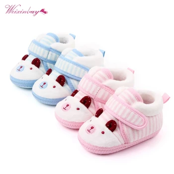 

Winter Warm Baby Cute Cartoon Soft Crib Shoes Cotton Shoes Boots Thickened Warm Soft Sole First Walking Infant Toddler Shoes