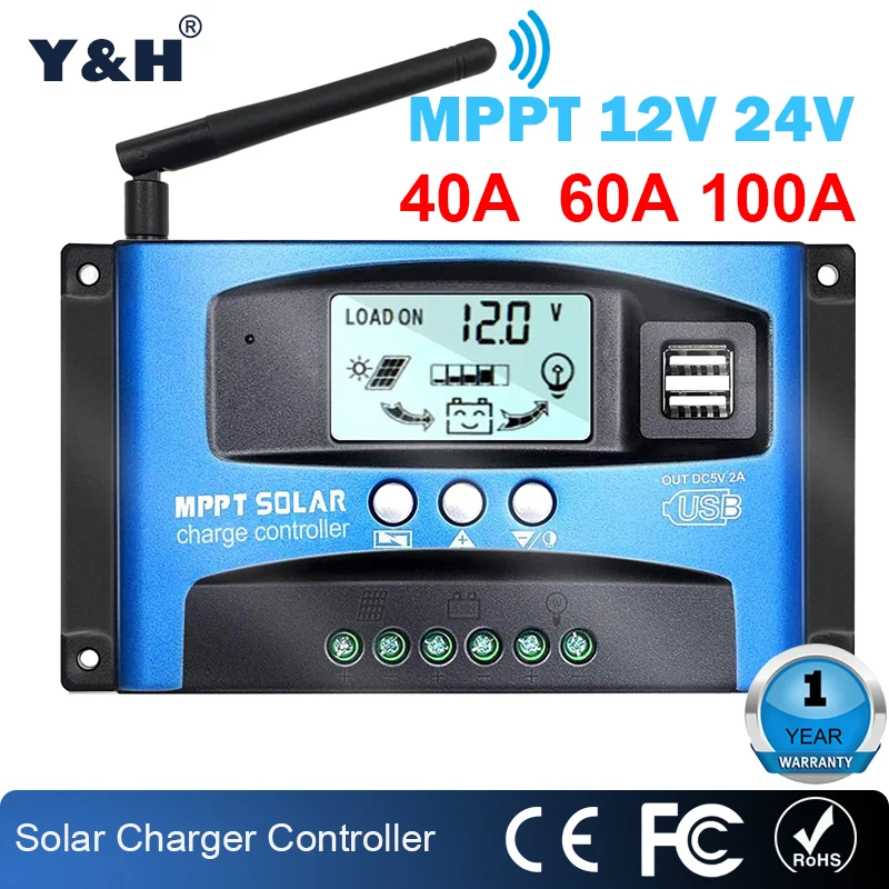 Contrôleur Charge Batterie Régulateur Solaire MPPT 30A SolaMr - 12V/24V - Double USB - Écran LCD - DR3210N Régulateur Panneau Solaire 12v/24v Usb