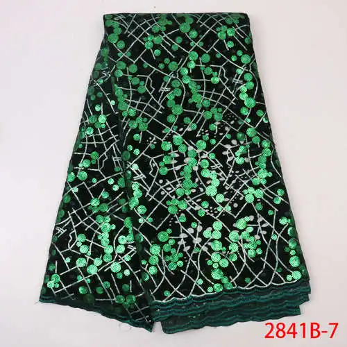 НИАИ Золотая африканская кружевная ткань с вышивкой в нигерийском стиле, состоящий из выпуклых кружевных элементов Высокая качественная французская кружевная ткань для платья XY2841B-5 - Цвет: picture 7