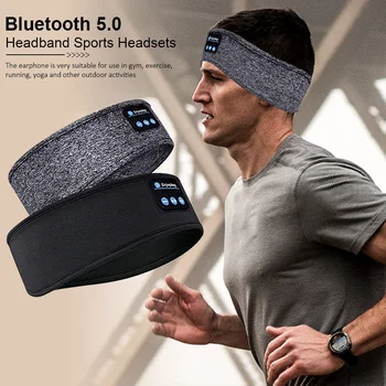 Wireless Bluetooth Sleeping Headphones Sports Headband Soft Elastic Comfortable Music Headset Speakers Hands free For