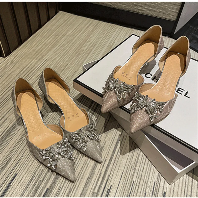 Shoes for Women 2021 Party Crystal Sequined Pumps Sexy Casual Womens Shoes