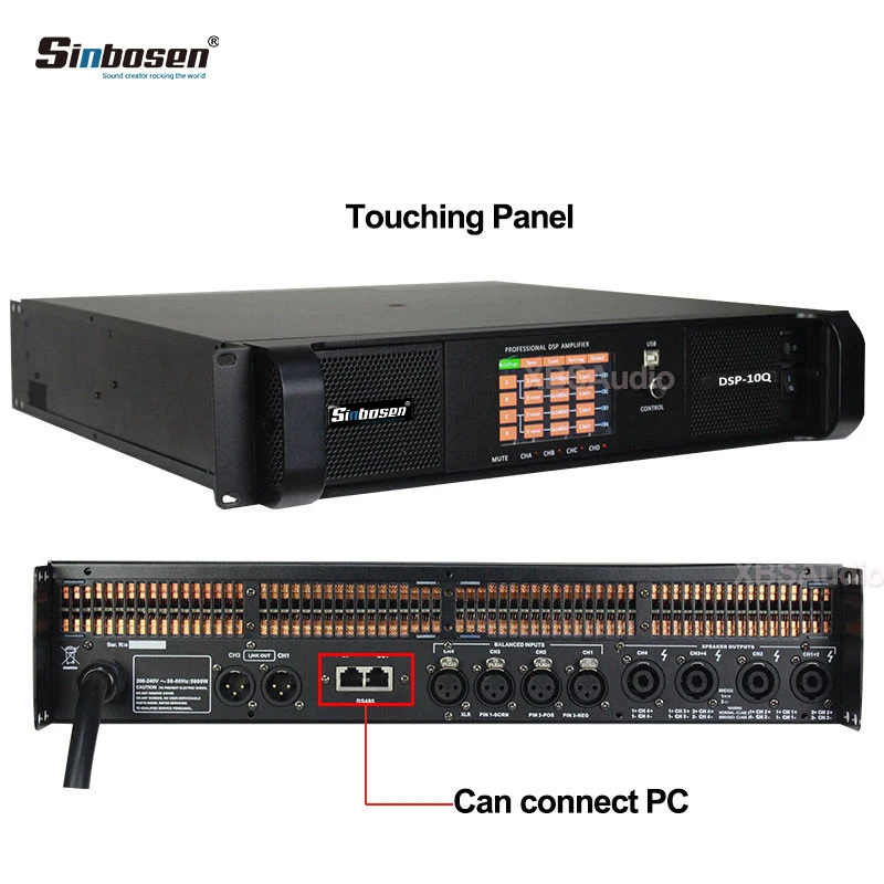 Профессиональный усилитель мощности DSP 4CH 4*2500 Вт Класс TD 10Q мощности|professional power