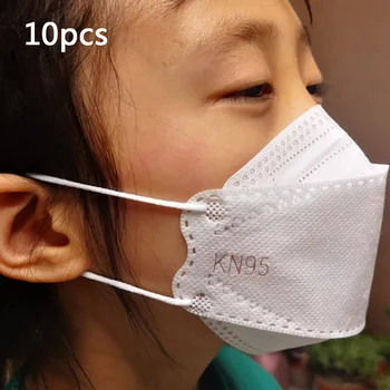 

10pcs Reusable Children KN95 Face mask 4 Layers Meltblown Child mouth masks Anti Dust Pollution kids Mouth protective Mask