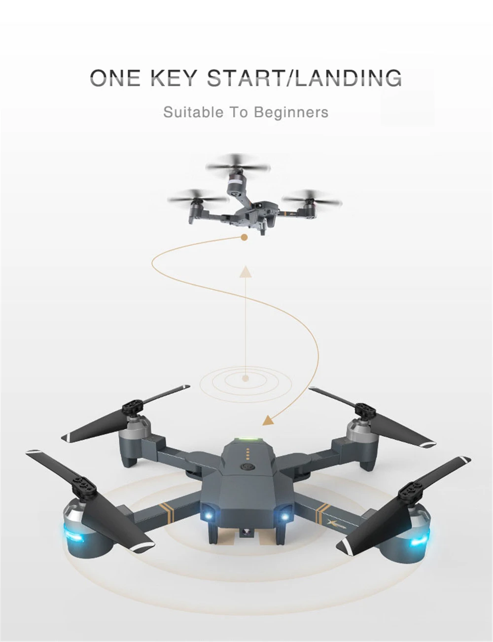 Gloabl Дрон wifi FPV с широкоугольной HD камерой 1080P режим удержания высоты складной RC Квадрокоптер Дрон X Pro RTF Дрон подарок VS E58