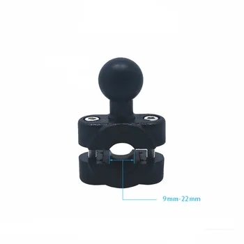 

9-22mm Motorcycle Handlebar Rearview Mirror Rail Base Car Headrest Rail Clamp Holder with 1 inch Ball Mount for Gopro Camera