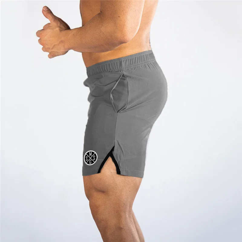 2021 Mens Brand Fashion Running Gym Training Shorts Men Sports Casual Clothing Fitness Workout Quick-drying Compression 