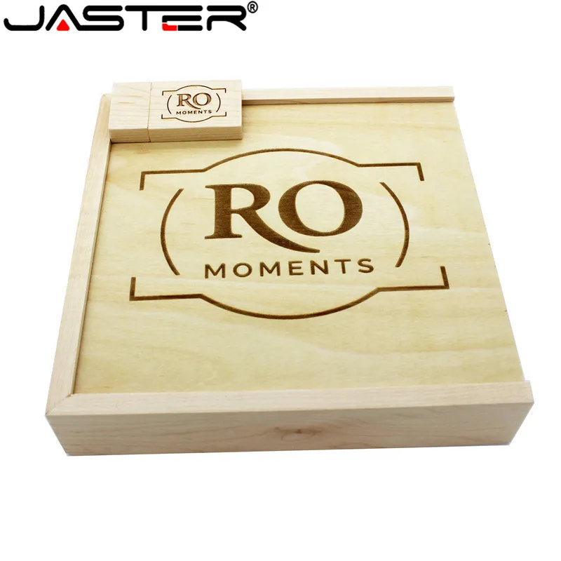 Cena JASTER (1 szt. Darmowe LOGO) fotografia drewniane ramka na zdjęcia Album usb + pudełko pamięć usb U dysk Pendrive 8GB 16GB 32GB 64GB wideo weselne