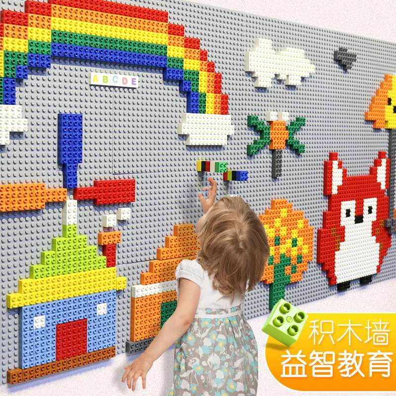 

Kindergarten Children Early Education Assembled Educational DIY Toy Amusement Park Decoration Large Particles Building Blocks Wa