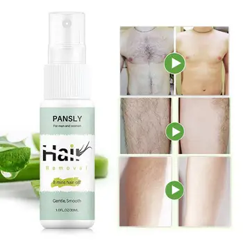 

Pansly 30ml 8 mins Hair off Hair Removal Cream Face Body Hair Depilatory Beard Bikini Legs Armpit Painless Hair Remover Spray