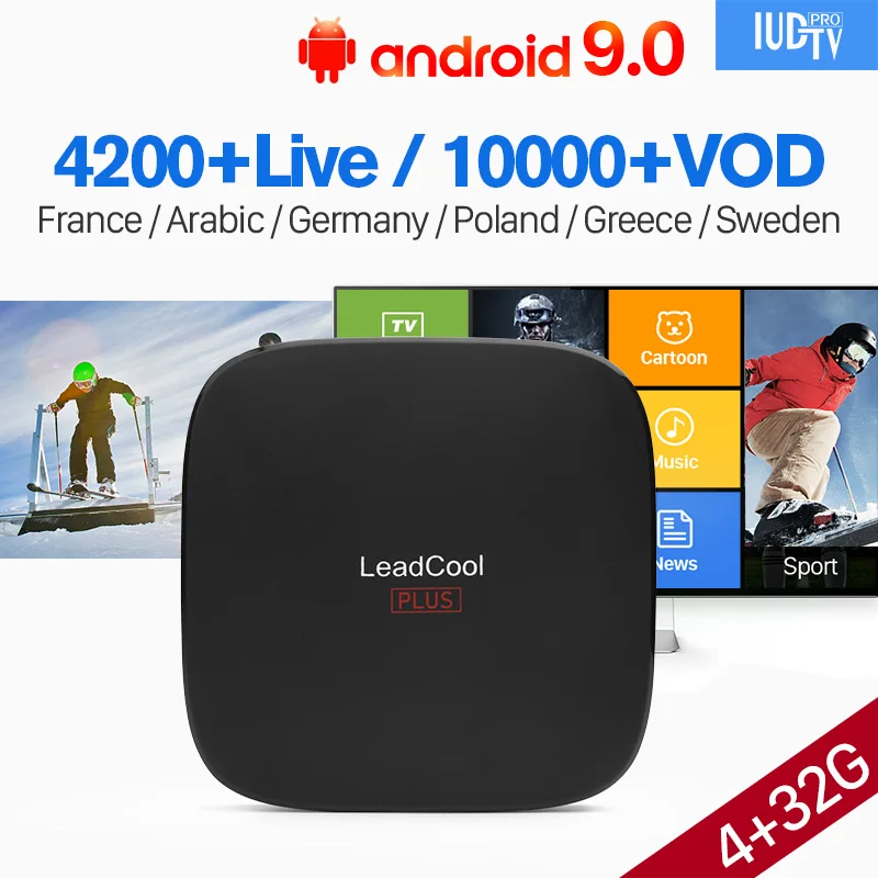 

IPTV Subscription Italy Arabic TV BOX Leadcool Plus Android 9.0 4G/32G 1 Year IUDTV Pro IPTV France Germany Spain Portugal IP TV