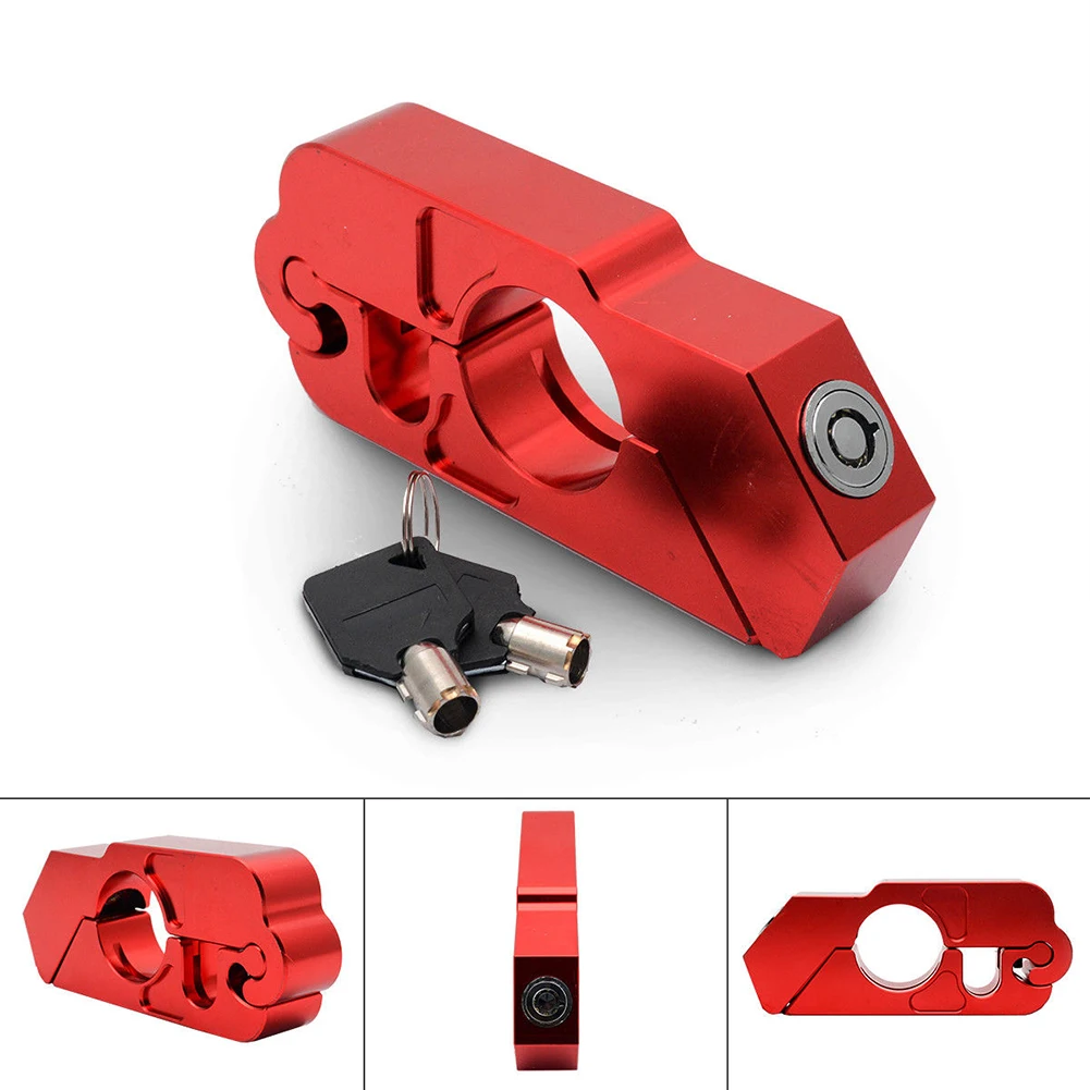 Motorbike Scooter Grip Aluminum Security Brake Throttle Anti-theft Lock ATV