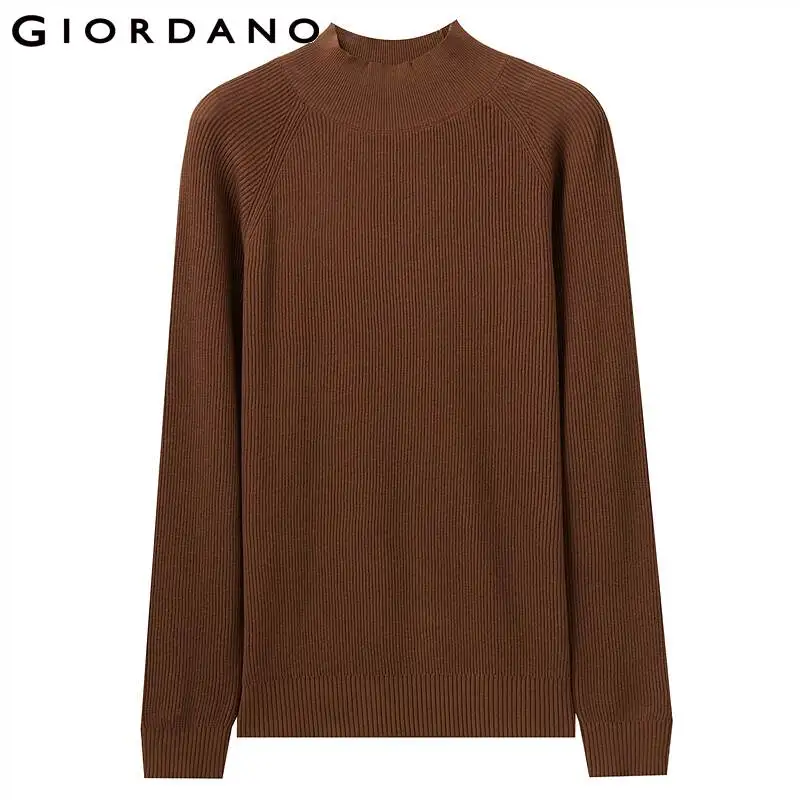 Giordano вязанная мужская кофта с высоким воротом имеется несколько цветовых