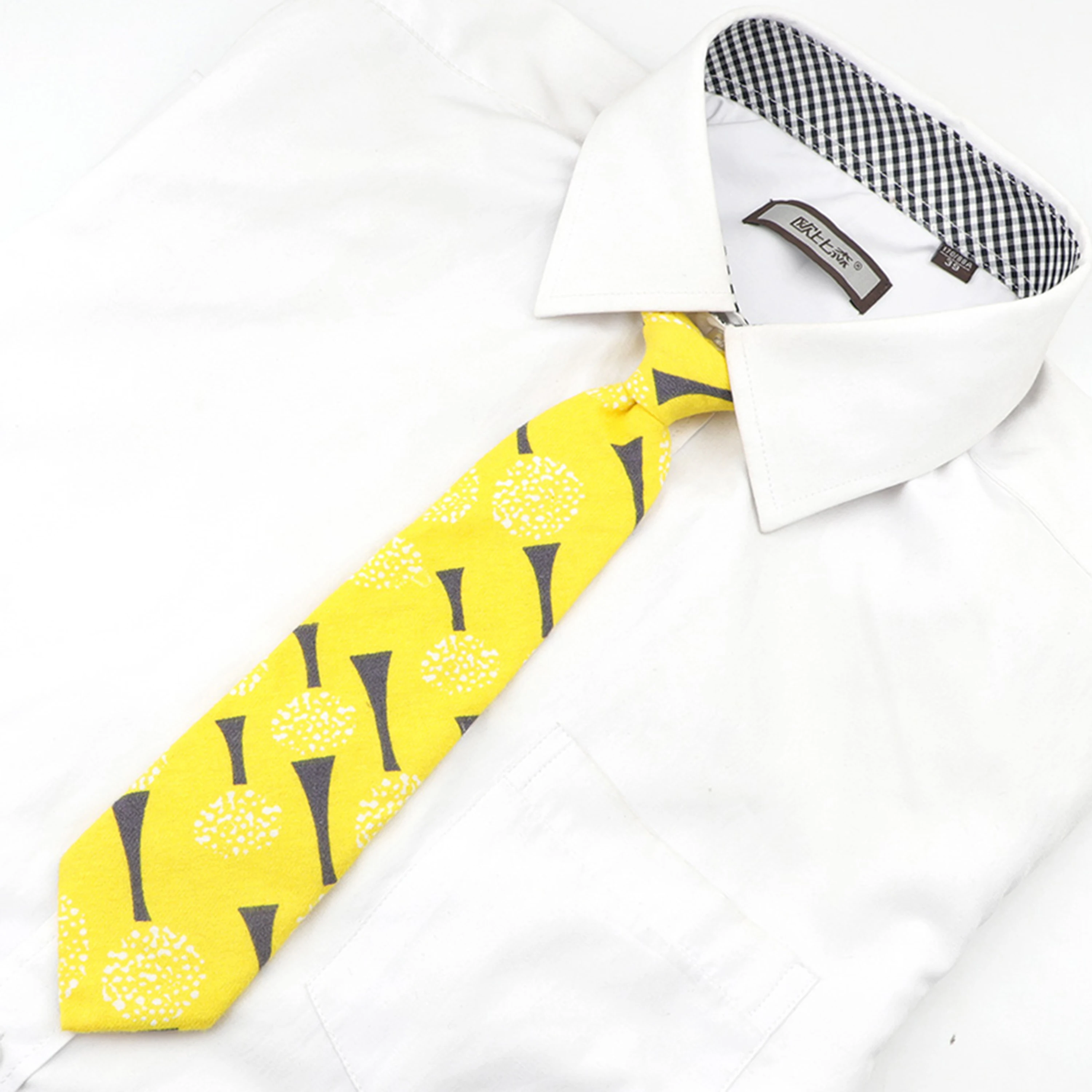 Fashion 30cm Cotton Floral Striped Vintage Kids College Casual Necktie Girl Cute School Daily Uniform Bow Tie Shirt Accessories