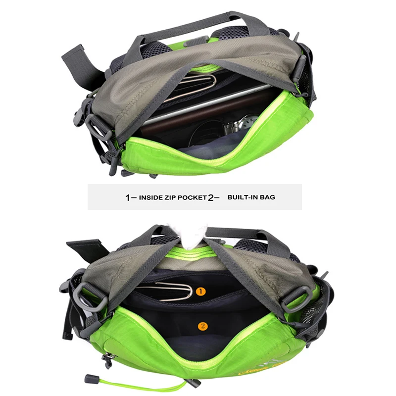 Men Outdoor Running Bags,Waterproof Camping Sports Bag Women,Cycling Running Waist Backpack,Multifunction Climbing Hiking Bags