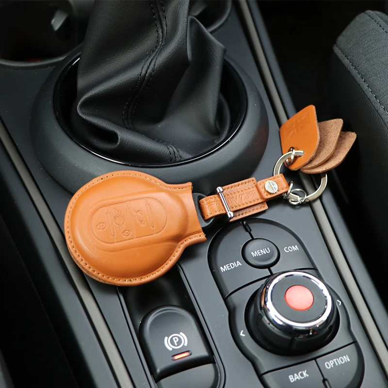 Автомобильный ключ чехол кожаный защитная крышка аксессуары для BMW MINI Cooper S F54 F55 F56 F57 F60 автомобильный брелок для ключей с украшения