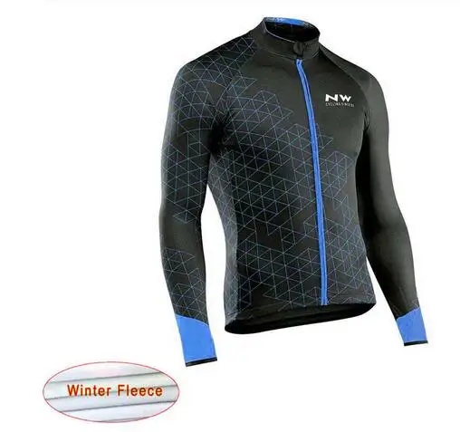 NW Pro team Men Cycling Jackets Winter Thermal Fleece Jersey Bicycle Cycling Warm MTB Bike Clothing Jacket Multiple choices - Цвет: 14