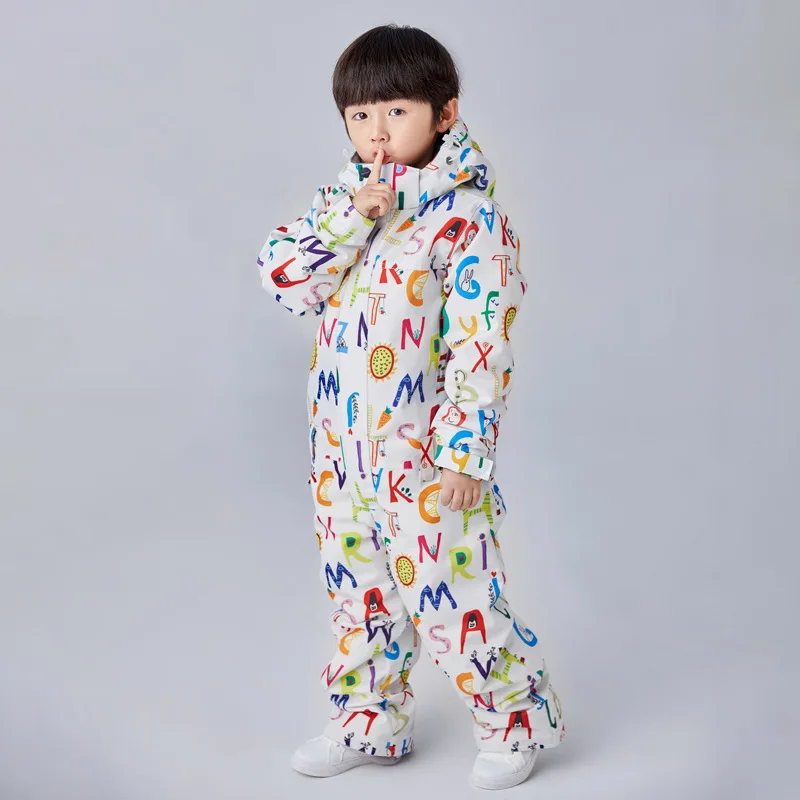 Dollplus/детский лыжный комбинезон; лыжная куртка для сноуборда; спортивная одежда для мальчиков и девочек; комплект зимних штанов; комплект одежды - Цвет: as picture
