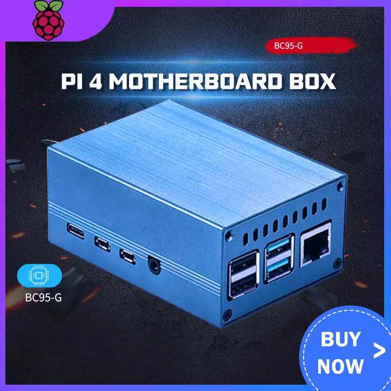 Новый Raspberry Pi 4B металлический корпус 4 коробки материнской платы Алюминий сплав