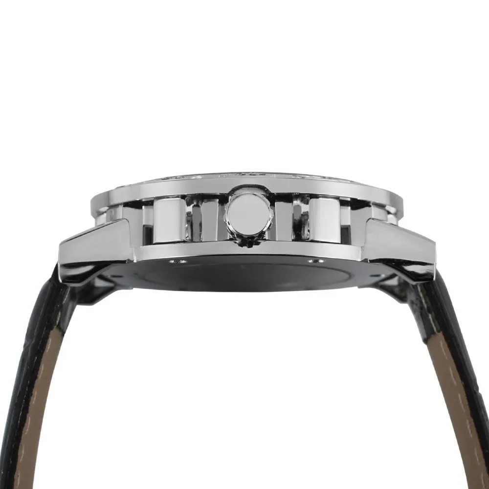 Winner Watch мужские модные повседневные классические часы ручной работы с искусственным бриллиантом