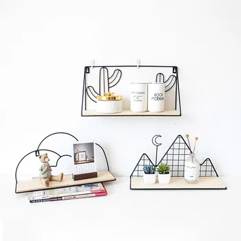 

INS Wall-mounted Porch Hanging Coat Rack Home Metal Clothe Door Hook Debris Finishing Shelf Living Room Bedroom Decorative Frame