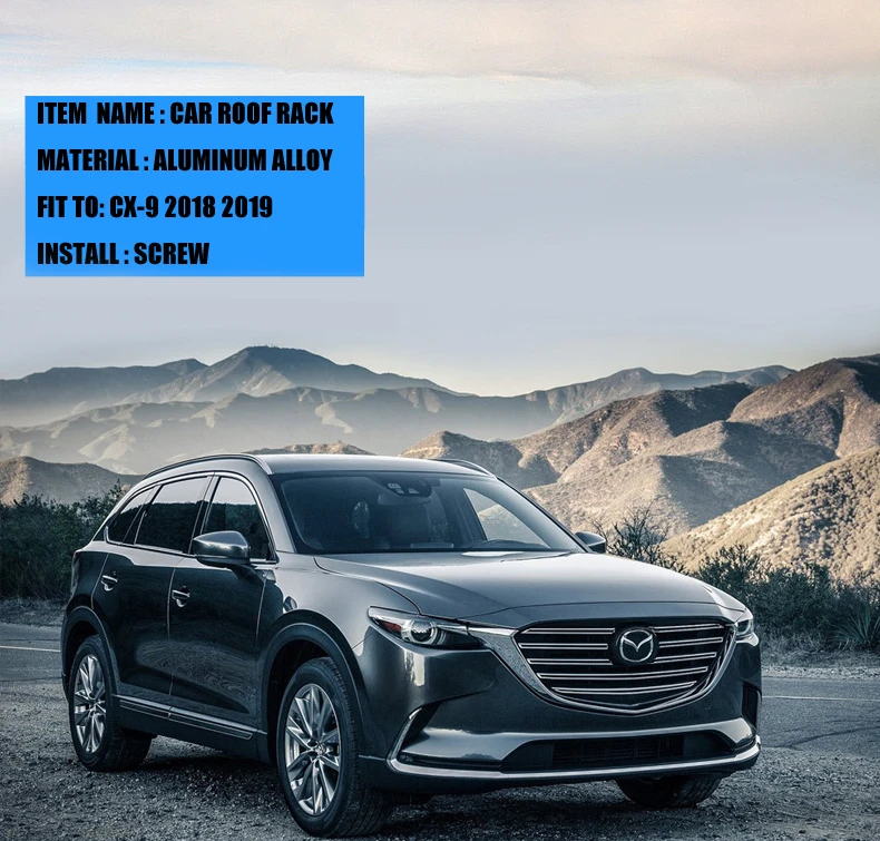 Для Mazda CX9 CX-9 багажник на крышу, рейлинги для багажника, стойки для багажника, коробки для рельсов из алюминиевого сплава