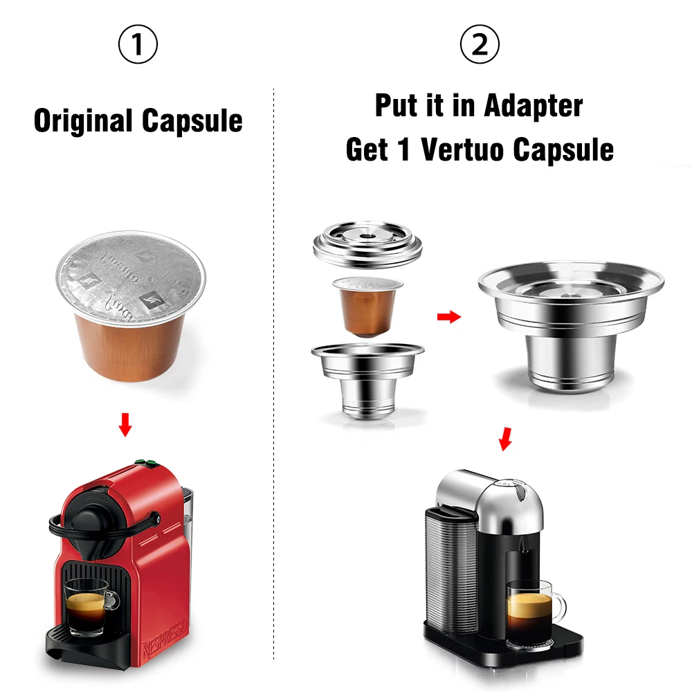 Capsule Adapter For Nespresso Original Capsules Convert To A Capsule Suitable For Nespresso Vertuoline 40ml Crema Maker Coffee Filters Aliexpress
