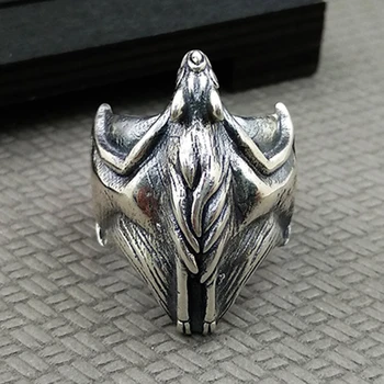 

925 sterling silver jewelry personality trend bat opening couple ring popular retro style ring ring new