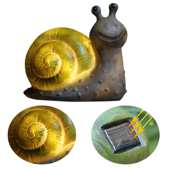 

Resin Waterproof Solar Lamp Balcony Small Garden Yard Snail Shape Patio Decorative Led Outdoor Courtyard Ornament Landscape
