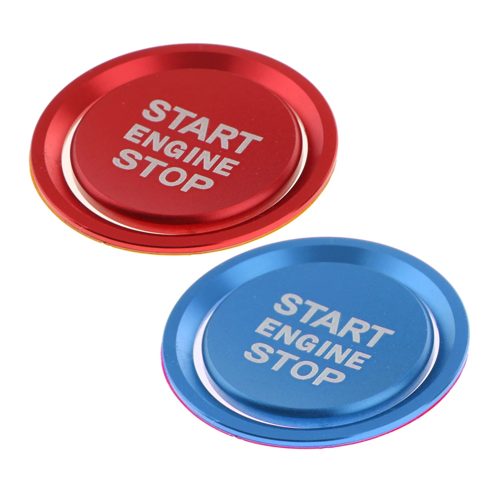 2 Pack Aluminum Alloy Engine Start Stop Push Button Cover Trim Perfect Match For Audi A6 A7 Easy To Installtion
