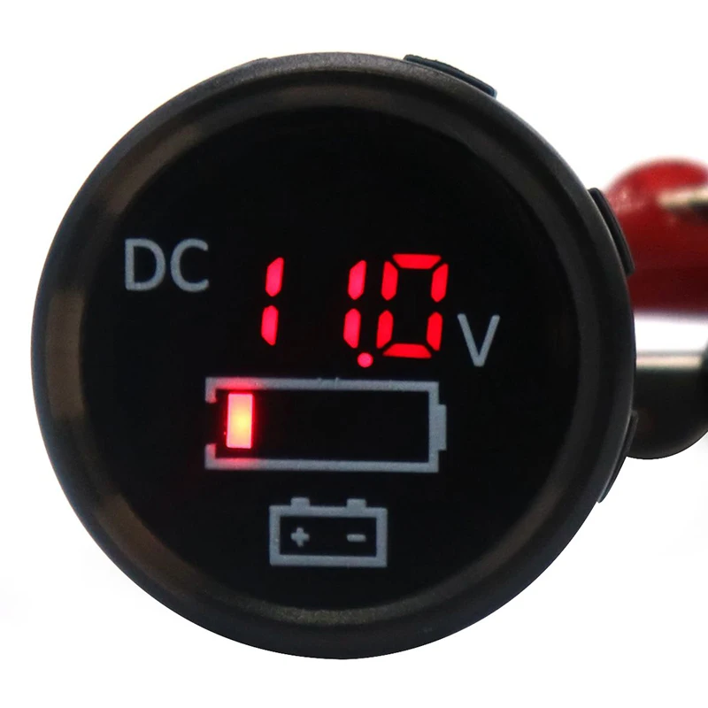

DJSona DC 12V/24V LED Color Screen Digital Display Car Marine Voltmeter Waterproof Auto Voltage Tester Meter Gauge For RV Yacht