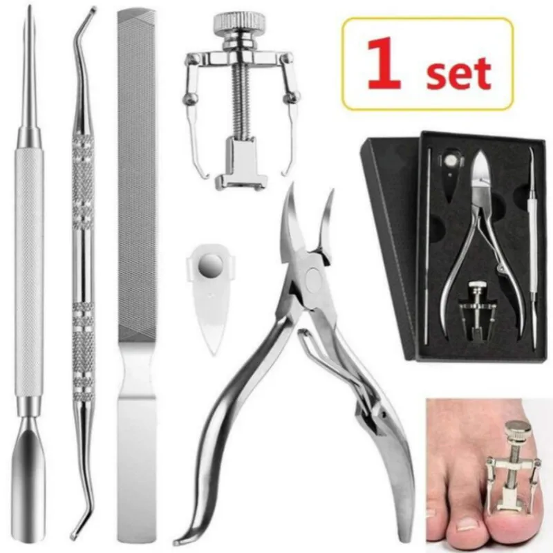 2/6pcs Set Cuticle Remover Kit Nail Clipper Trimmer for Cuticle Ingrown Nails Pedicure & Manicure Corrector Fixer Foot Care Tool