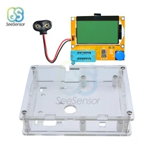 LCR-T4 Mega328 Multimeter Transistor Tester ESR Meter Diode Triode Capacitance ESR Meter MOS PNP NPN LCR 12864 LCD Screen Tester multifunctional electronic circuit meter transistor esr tester diode triode capacitance mos mega mos pnp w display