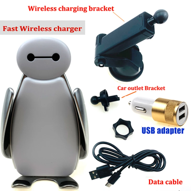 

Automatic Clamping Wireless Car Charger For Samsung S10 S9 S8 Note IPhone X XR XS 8 Plus Fast Charge Air Vent Mount Phone Holder
