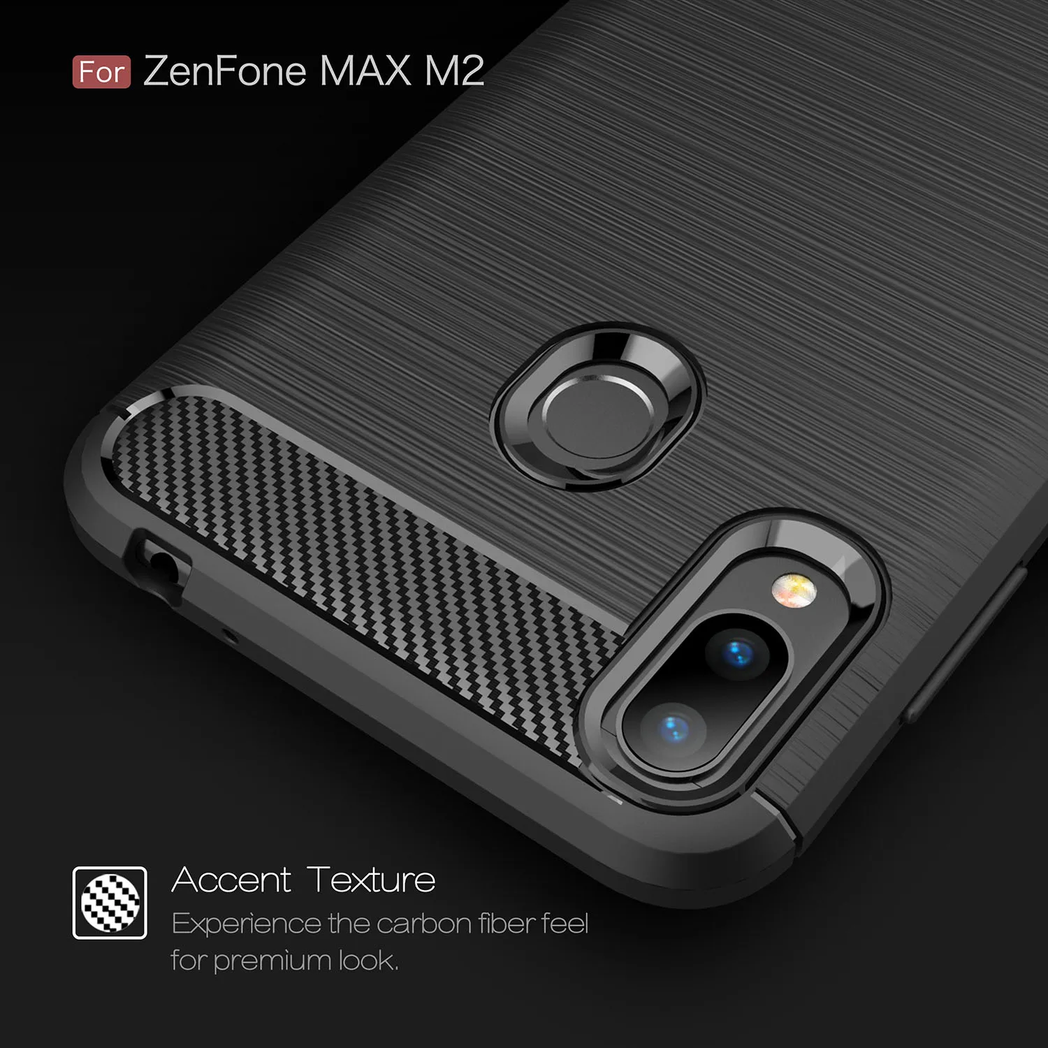 Soft Slim Shockproof Carbon Fiber Silicone Case - Ultra Thin Cover for 6.26-inch Smartphones