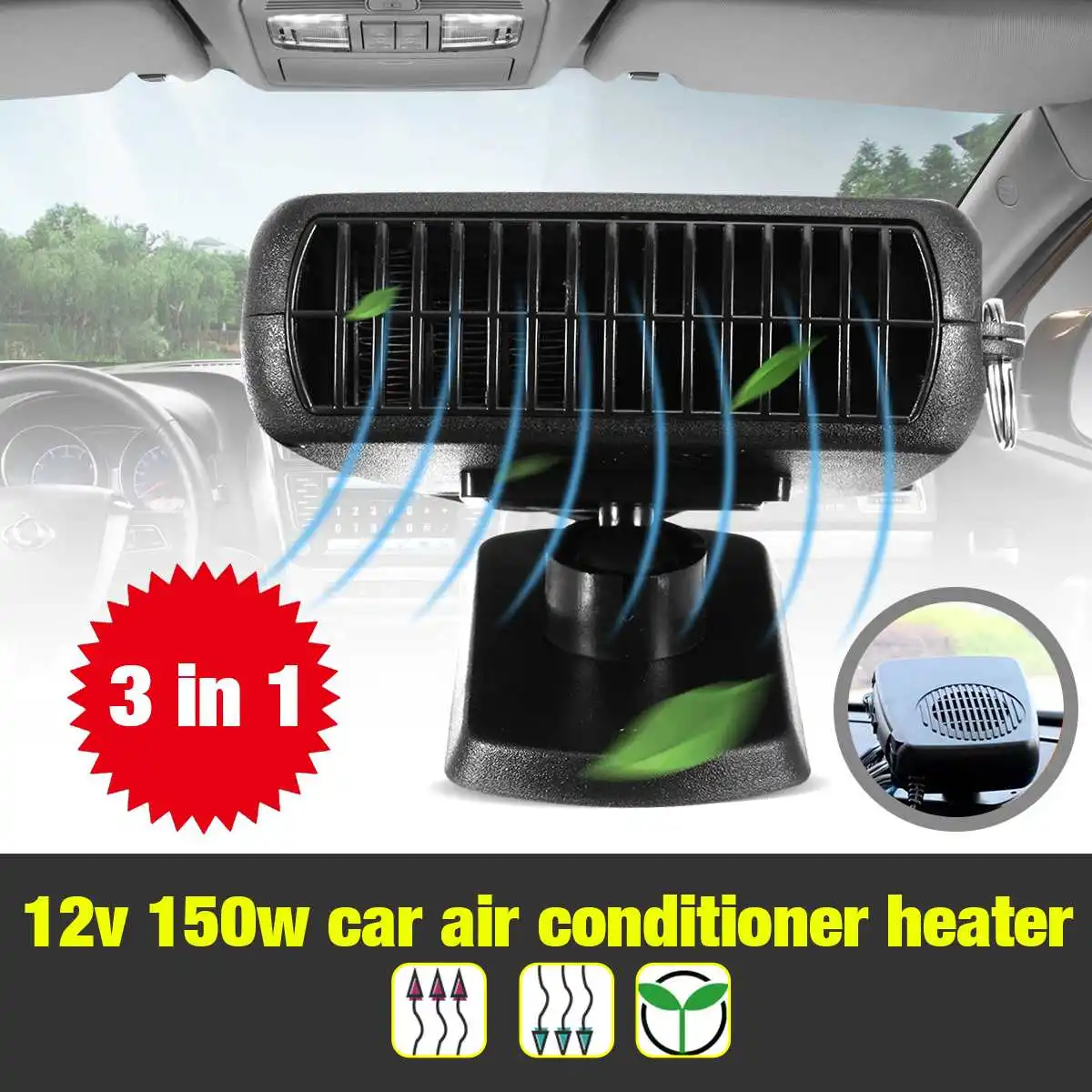 Goede 12V Auto Heater Verwarming Ventilator 3in1 Hot Air Koude Wind Droger Voorruitontwaseming Voor Voertuig Draagbare Temperatuurregeling Apparaat